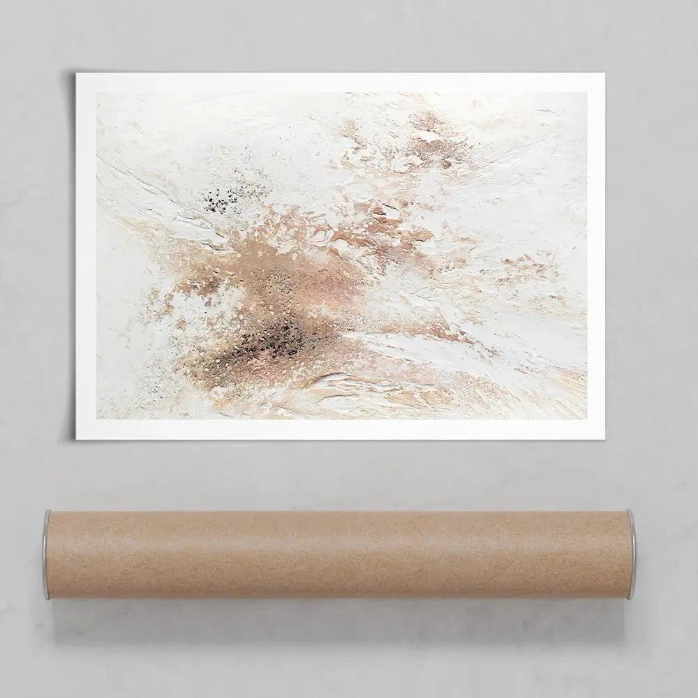 Rose Gold Snow Art Print Rose Gold Snow Art Print wall art product Alyson Storms - Independent