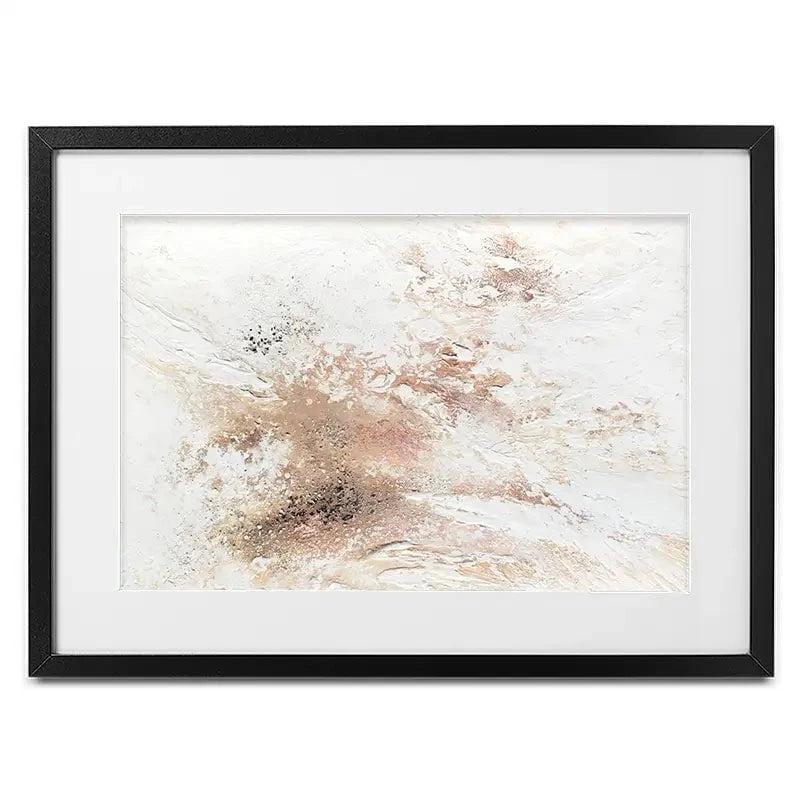 Rose Gold Snow Framed Art Print Rose Gold Snow Framed Art Print wall art product Alyson Storms - Independent