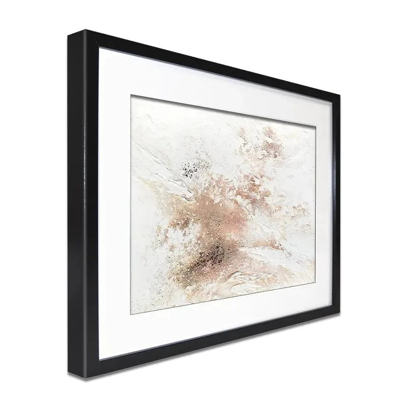 Rose Gold Snow Framed Art Print Rose Gold Snow Framed Art Print wall art product Alyson Storms - Independent
