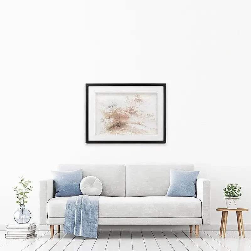 Rose Gold Snow Framed Art Print Rose Gold Snow Framed Art Print wall art product Alyson Storms - Independent