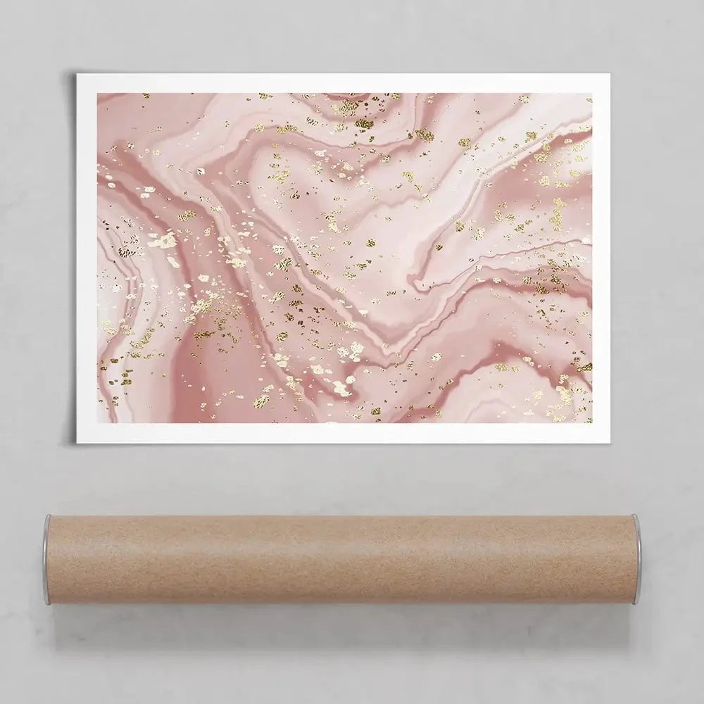 Rose Marble Speckles Art Print Rose Marble Speckles Art Print wall art product NikaMooni / Shutterstock