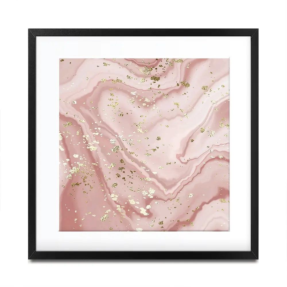 Rose Marble Speckles Square Framed Art Print Rose Marble Speckles Square Framed Art Print wall art product NikaMooni / Shutterstock
