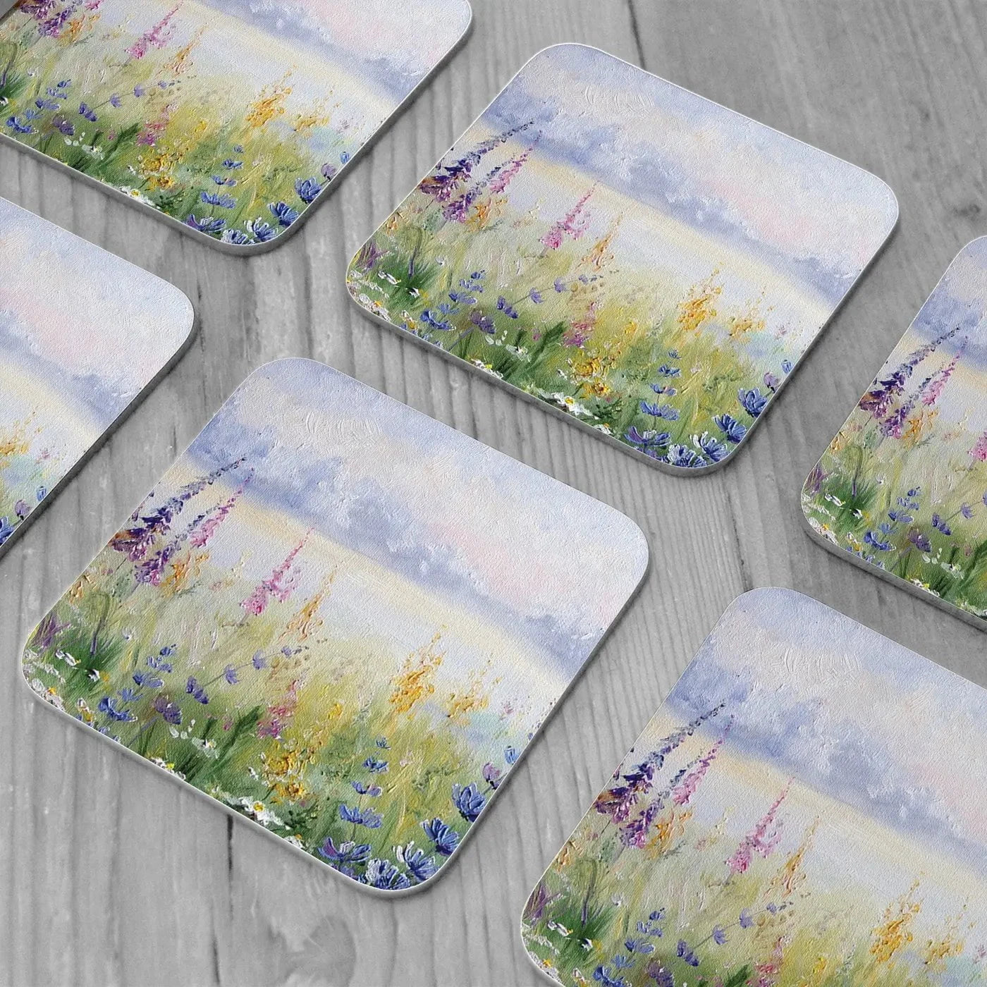 Rural Landscape Coaster Set Rural Landscape Coaster Set | Rural Landscape Designer Coasters Set wall art product Yarikart / Shutterstock