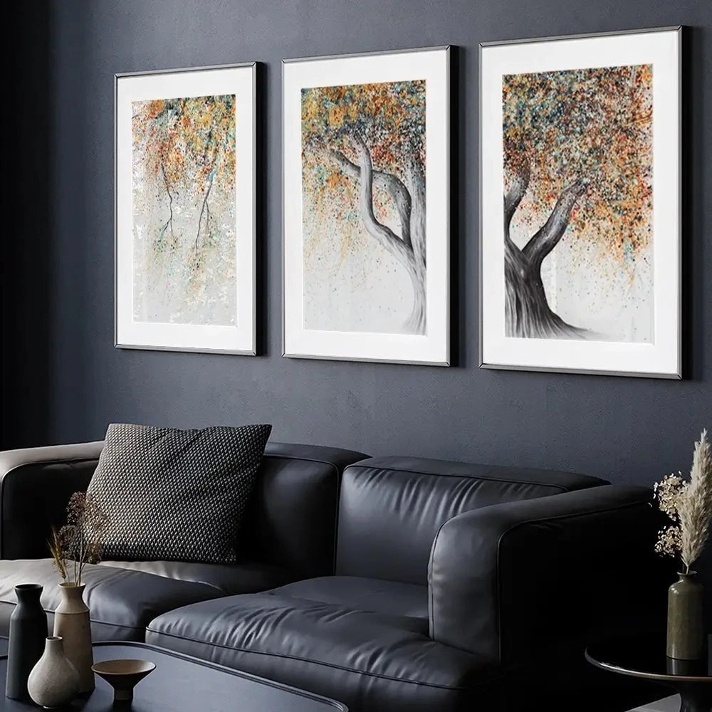 Rusty Autumn Tree Framed Art Print Trio Rusty Autumn Tree Framed Art Print Trio wall art product Ashvin Harrison