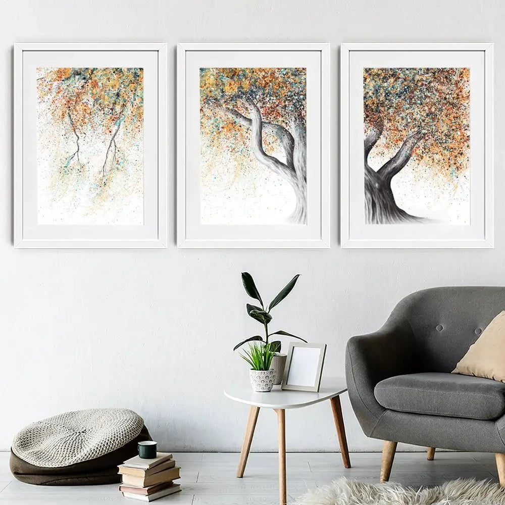 Rusty Autumn Tree Framed Art Print Trio Rusty Autumn Tree Framed Art Print Trio wall art product Ashvin Harrison