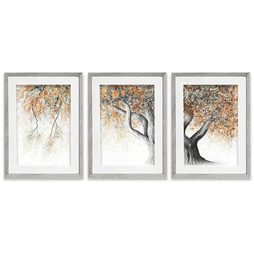 Rusty Autumn Tree Framed Art Print Trio Rusty Autumn Tree Framed Art Print Trio wall art product Ashvin Harrison