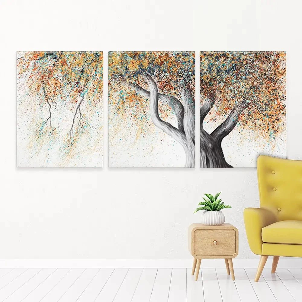 Rusty Autumn Tree Trio Canvas Print Rusty Autumn Tree Trio Canvas Print wall art product Ashvin Harrison