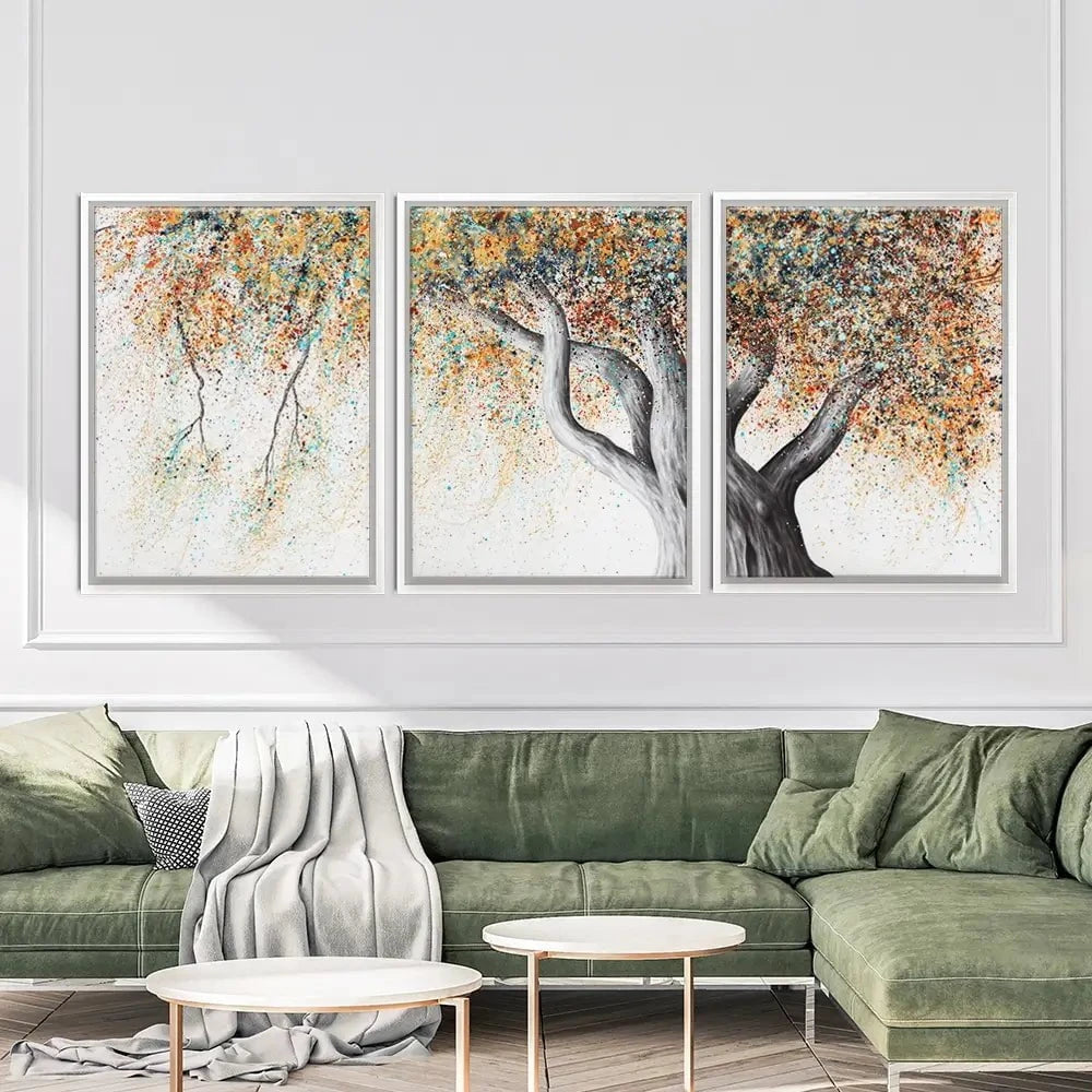 Rusty Autumn Tree Trio Canvas Print Rusty Autumn Tree Trio Canvas Print wall art product Ashvin Harrison