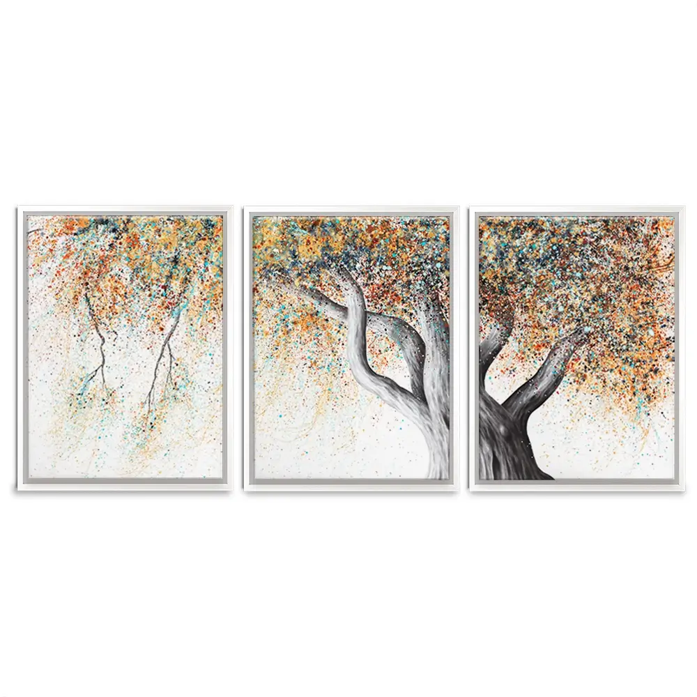 Rusty Autumn Tree Trio Canvas Print Rusty Autumn Tree Trio Canvas Print wall art product Ashvin Harrison