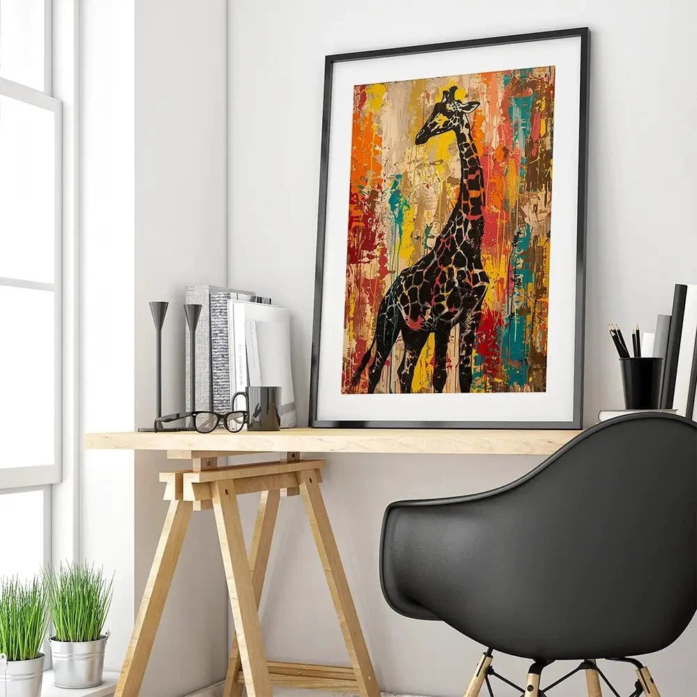 Safari Giraffe Framed Art Print Safari Giraffe Framed Art Print wall art product Franklyn Gregory - Independent