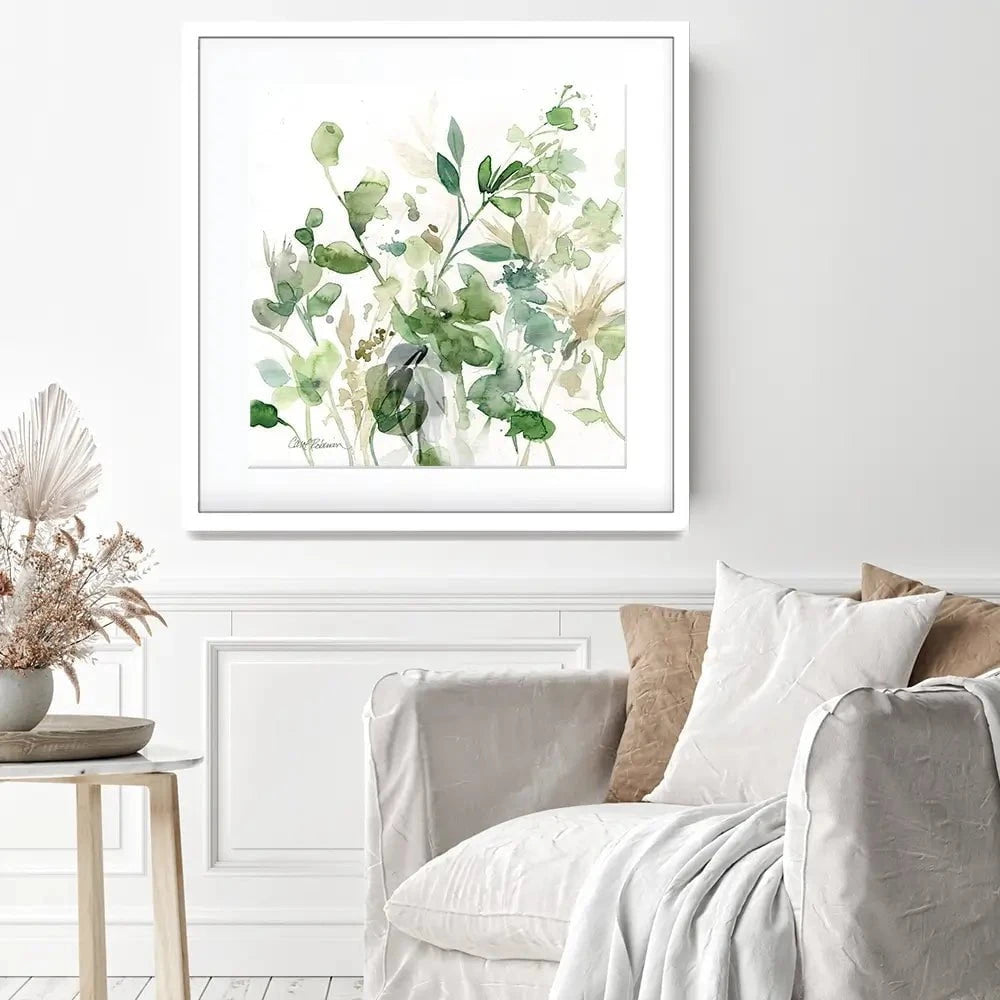 Sage Garden 1 Square Framed Art Print Sage Garden 1 Square Framed Art Print wall art product Carol Robinson