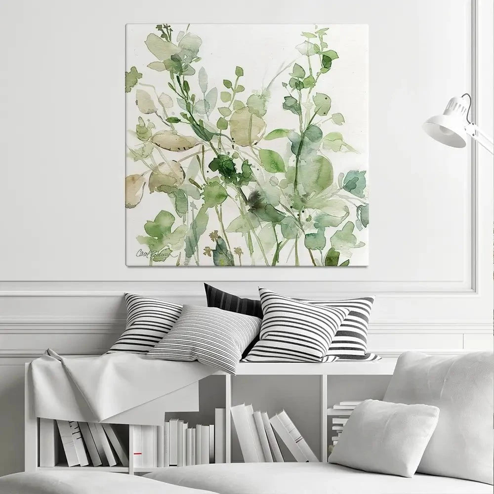Sage Garden 2 Square Canvas Print Sage Garden 2 Square Canvas Print wall art product Carol Robinson