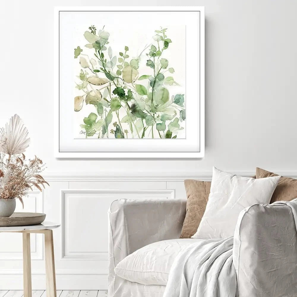 Sage Garden 2 Square Framed Art Print Sage Garden 2 Square Framed Art Print wall art product Carol Robinson