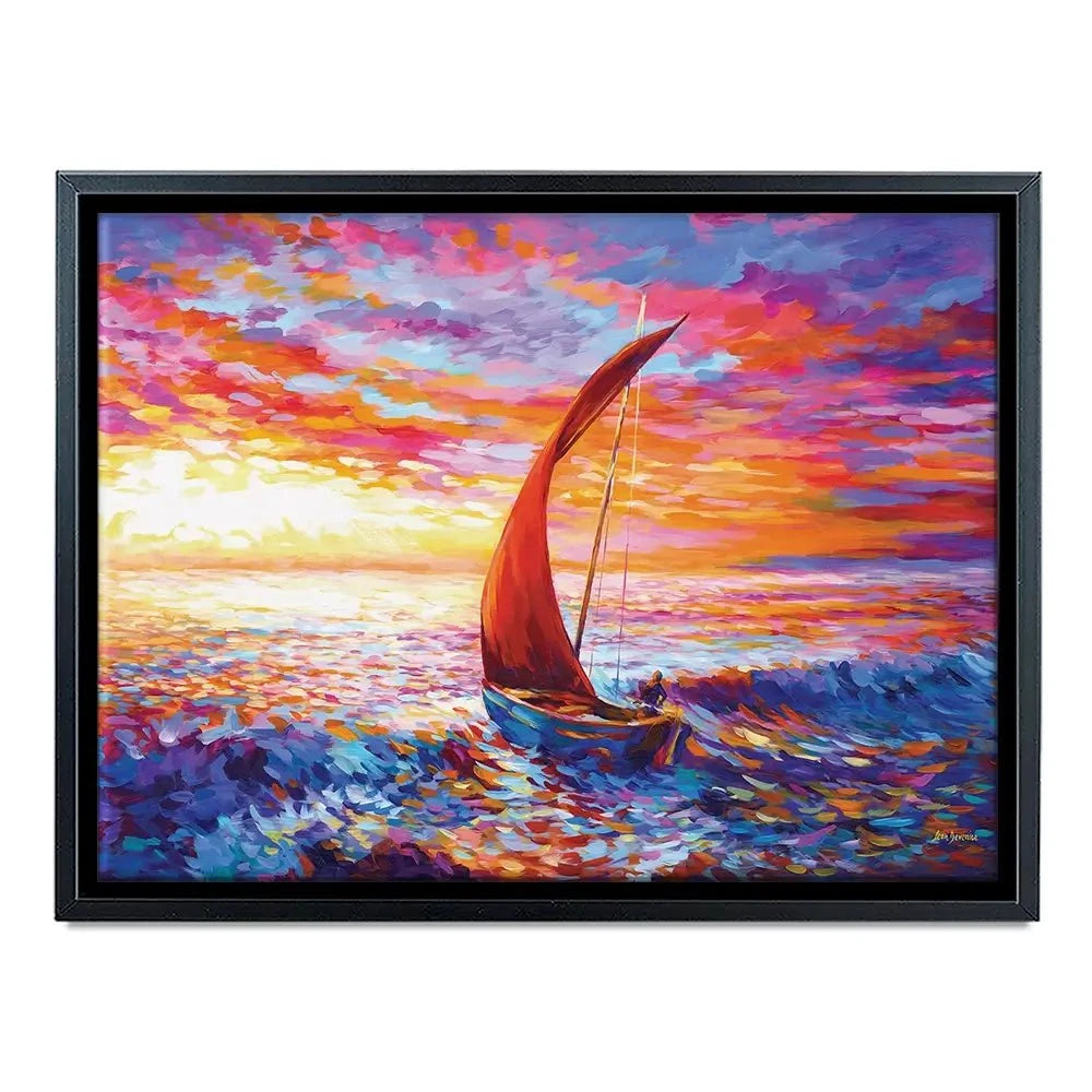 Sailboat Sunset Canvas Print Sailboat Sunset Canvas Print wall art product Leon Devenice