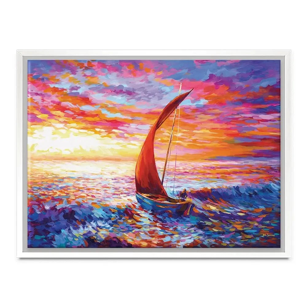 Sailboat Sunset Canvas Print Sailboat Sunset Canvas Print wall art product Leon Devenice