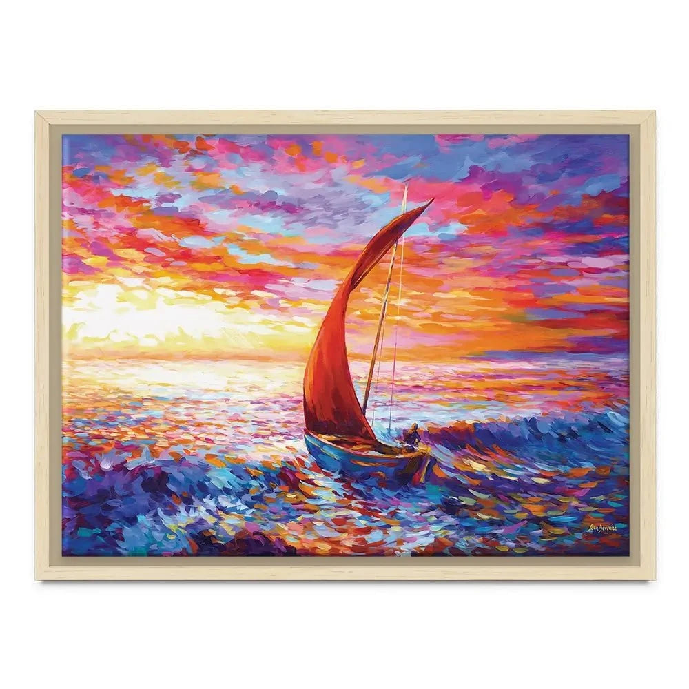 Sailboat Sunset Canvas Print Sailboat Sunset Canvas Print wall art product Leon Devenice