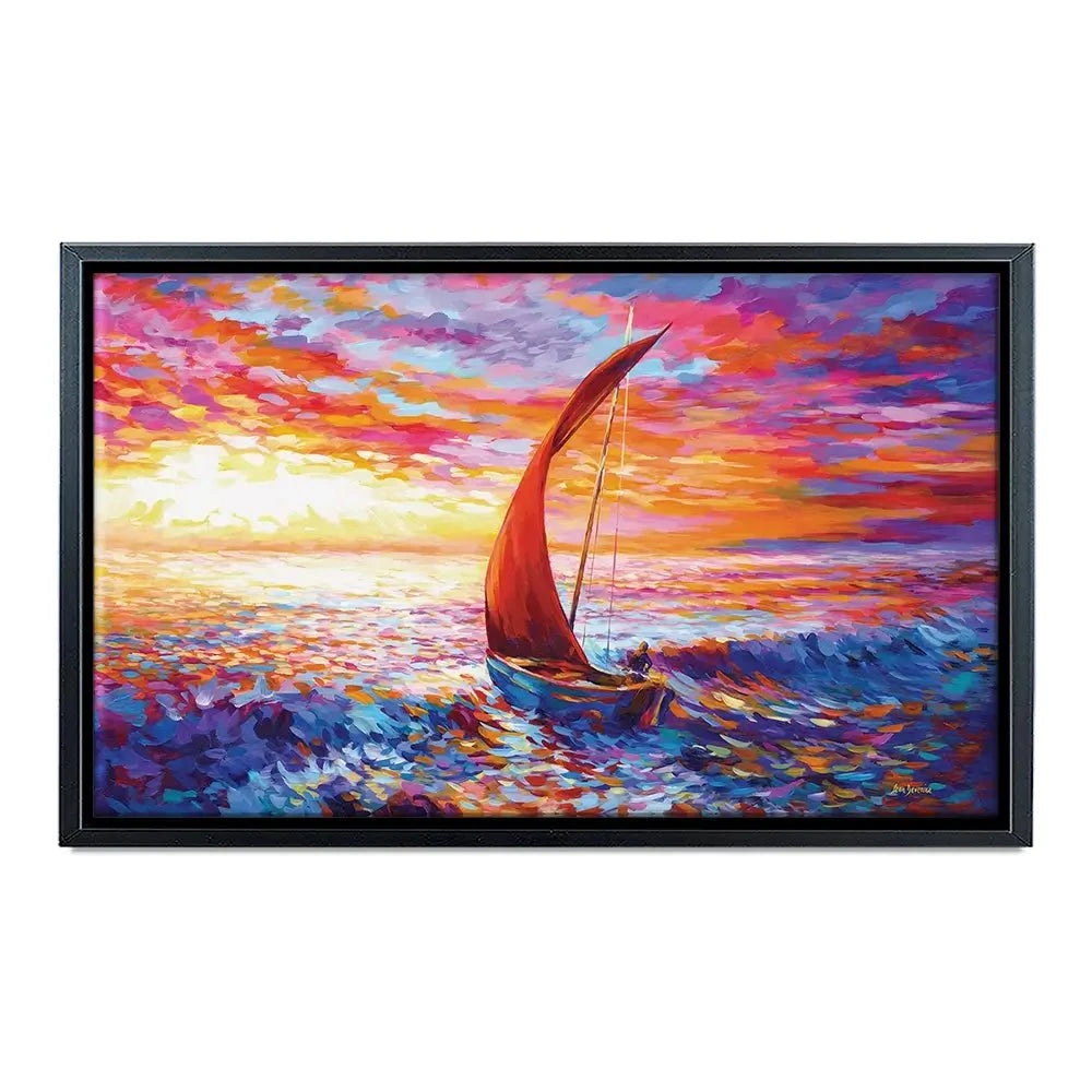 Sailboat Sunset Canvas Print Sailboat Sunset Canvas Print wall art product Leon Devenice
