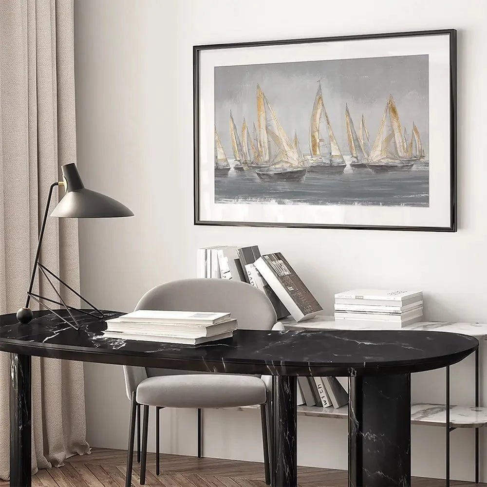 Sailing Horizon Framed Art Print Sailing Horizon Framed Art Print wall art product Studio W