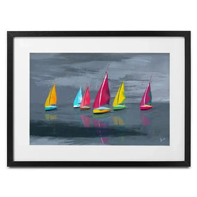 Sailing Landscape Framed Art Print Sailing Landscape Framed Art Print wall art product Aimee Linzi