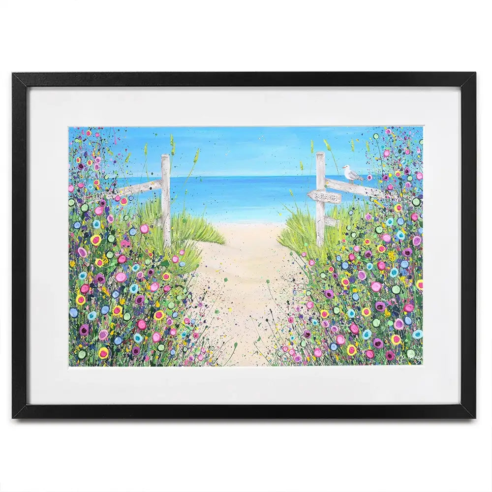 Sandy Toes And Salty Kisses Framed Art Print Sandy Toes And Salty Kisses Framed Art Print wall art product Jo Gough
