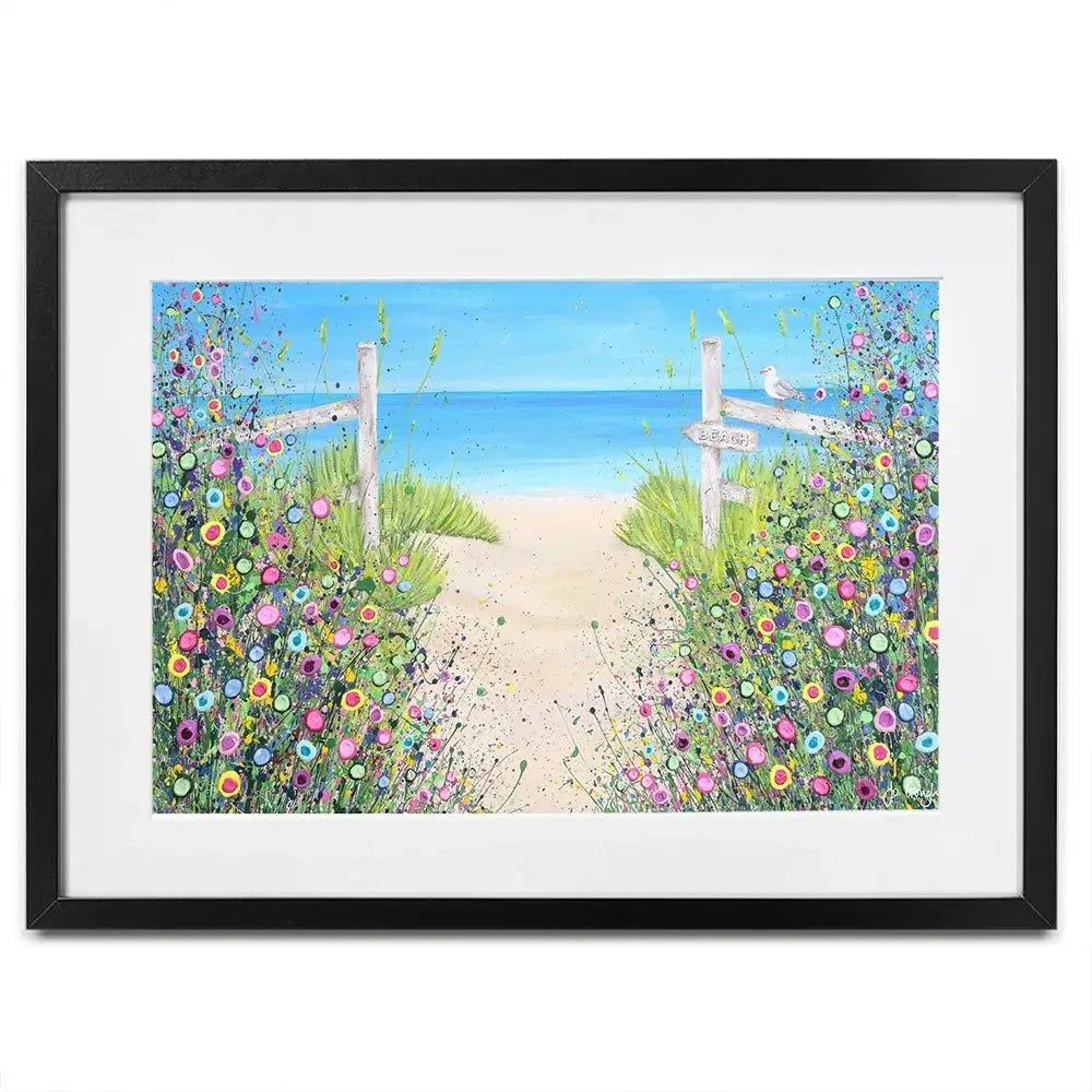 Sandy Toes Framed Art Print -JG A Happy Heart Framed Art Print | A Happy Heart Framed Artwork wall art product JGough