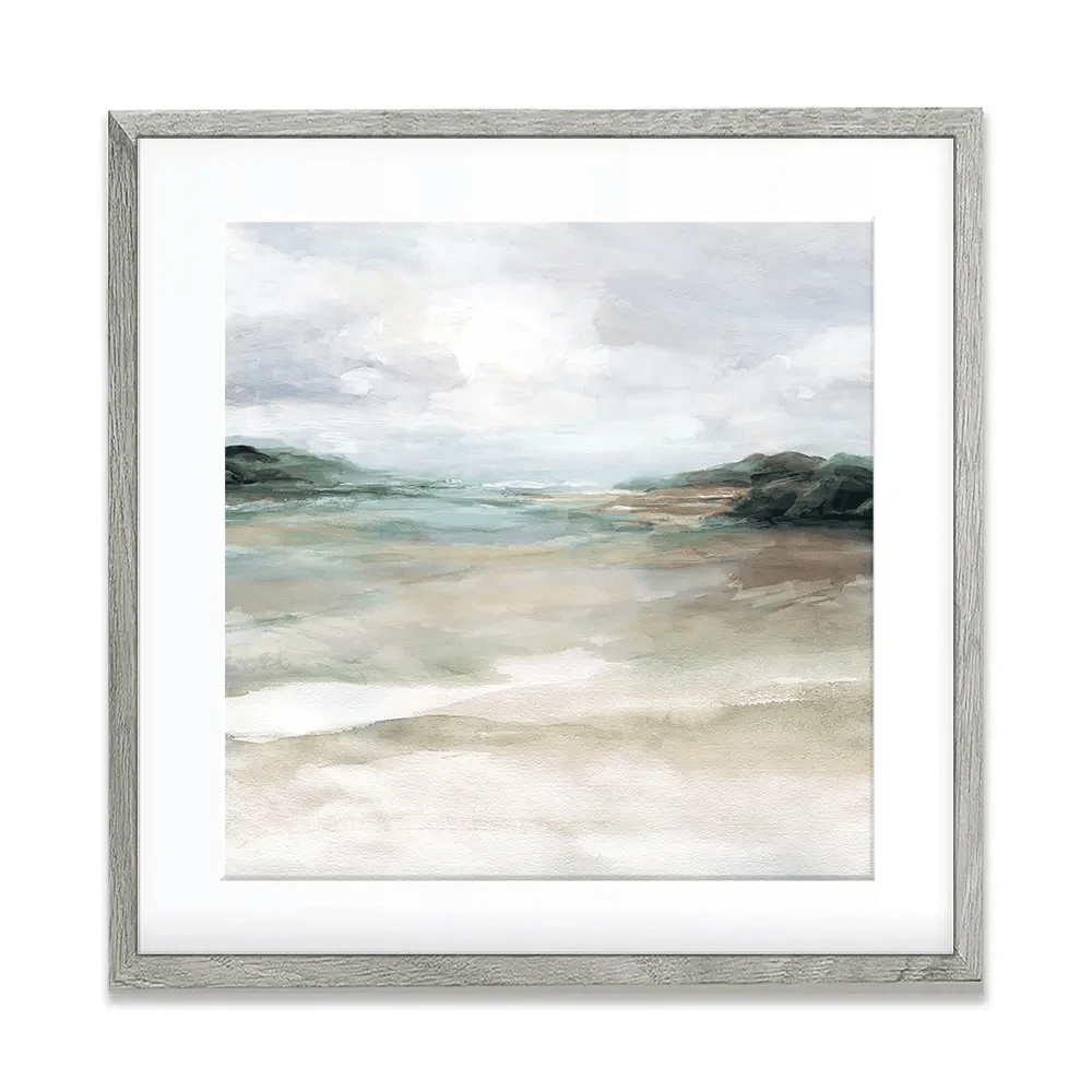 Sandy Waters Edge Square Framed Art Print Sandy Waters Edge Square Framed Art Print wall art product Carol Robinson