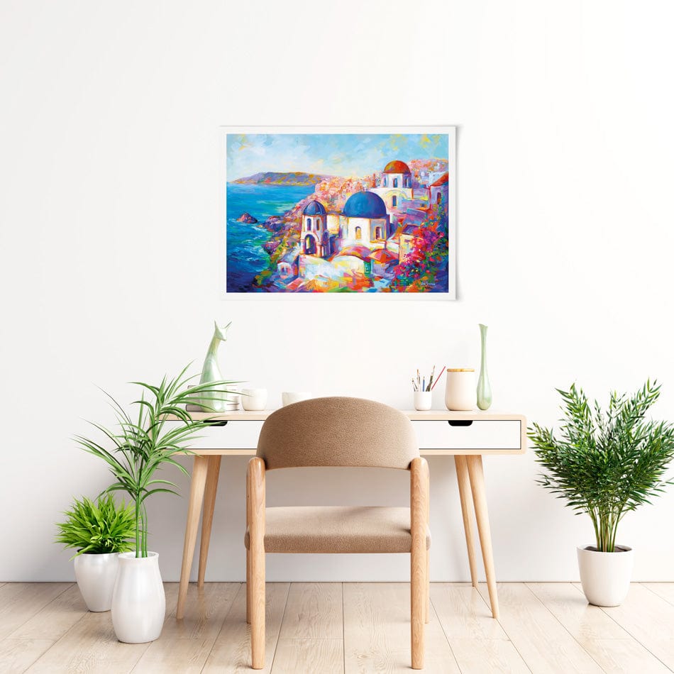 Santorini Greece Art Print wall art product Leon Devenice