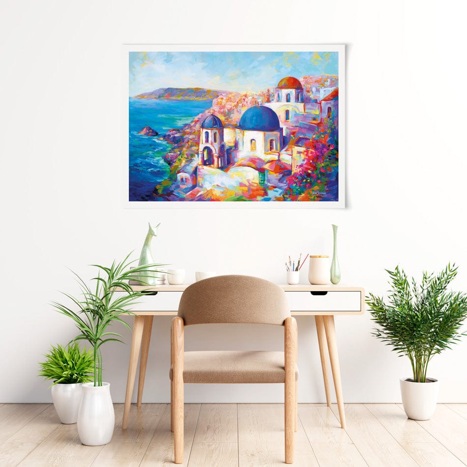 Santorini Greece Art Print wall art product Leon Devenice