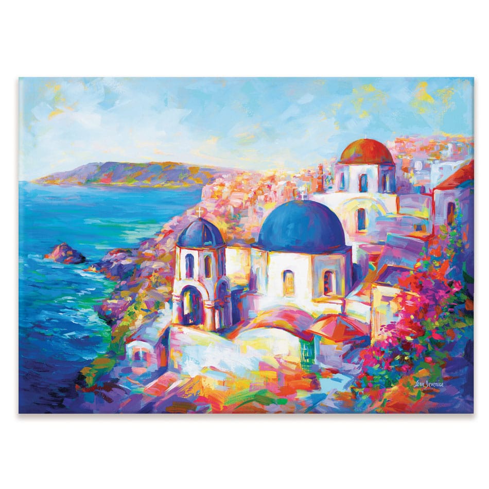 Santorini Greece Canvas Print wall art product Leon Devenice