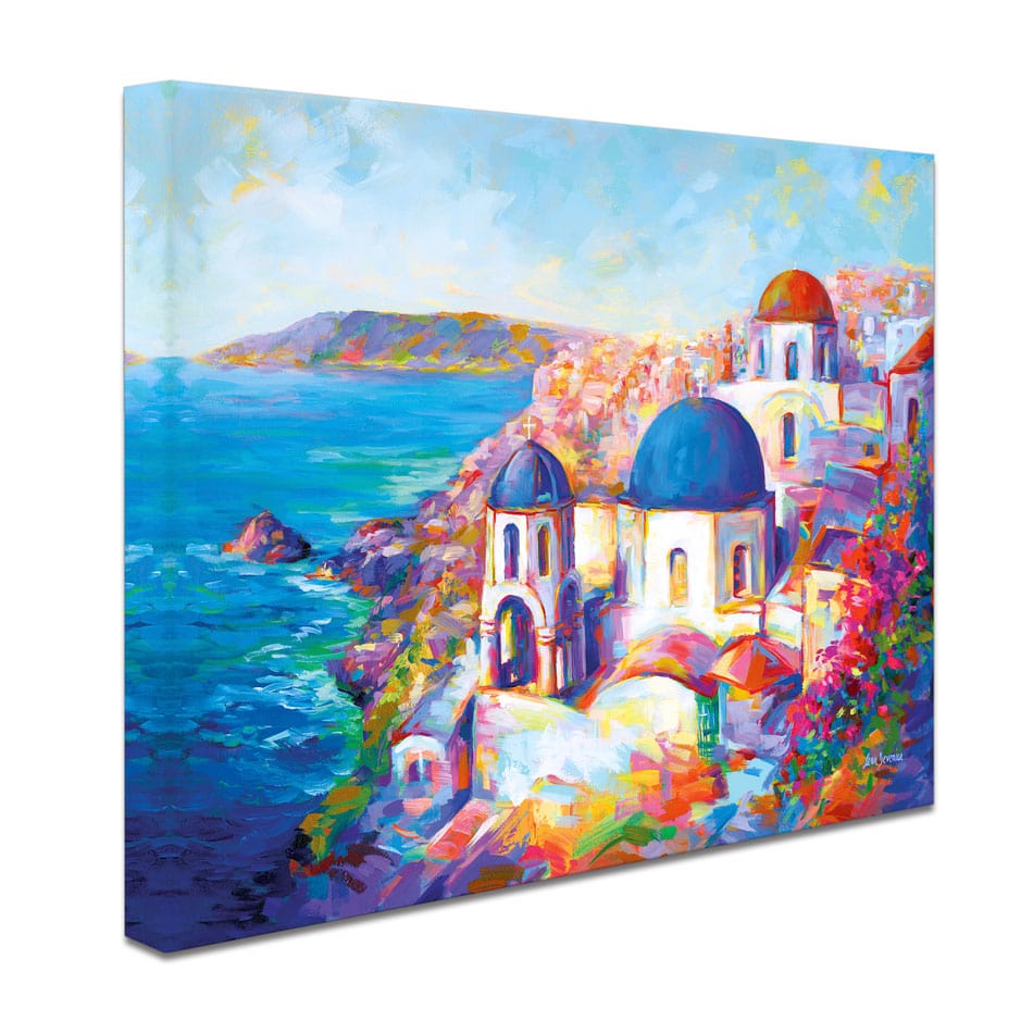 Santorini Greece Canvas Print wall art product Leon Devenice