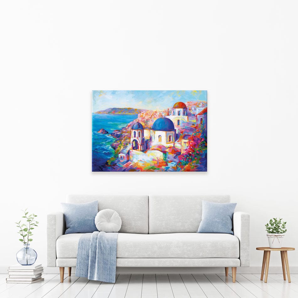 Santorini Greece Canvas Print wall art product Leon Devenice