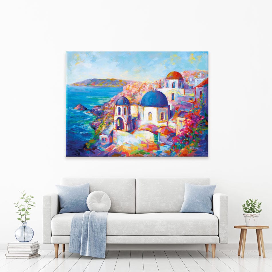 Santorini Greece Canvas Print wall art product Leon Devenice