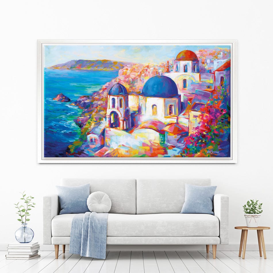 Santorini Greece Canvas Print wall art product Leon Devenice