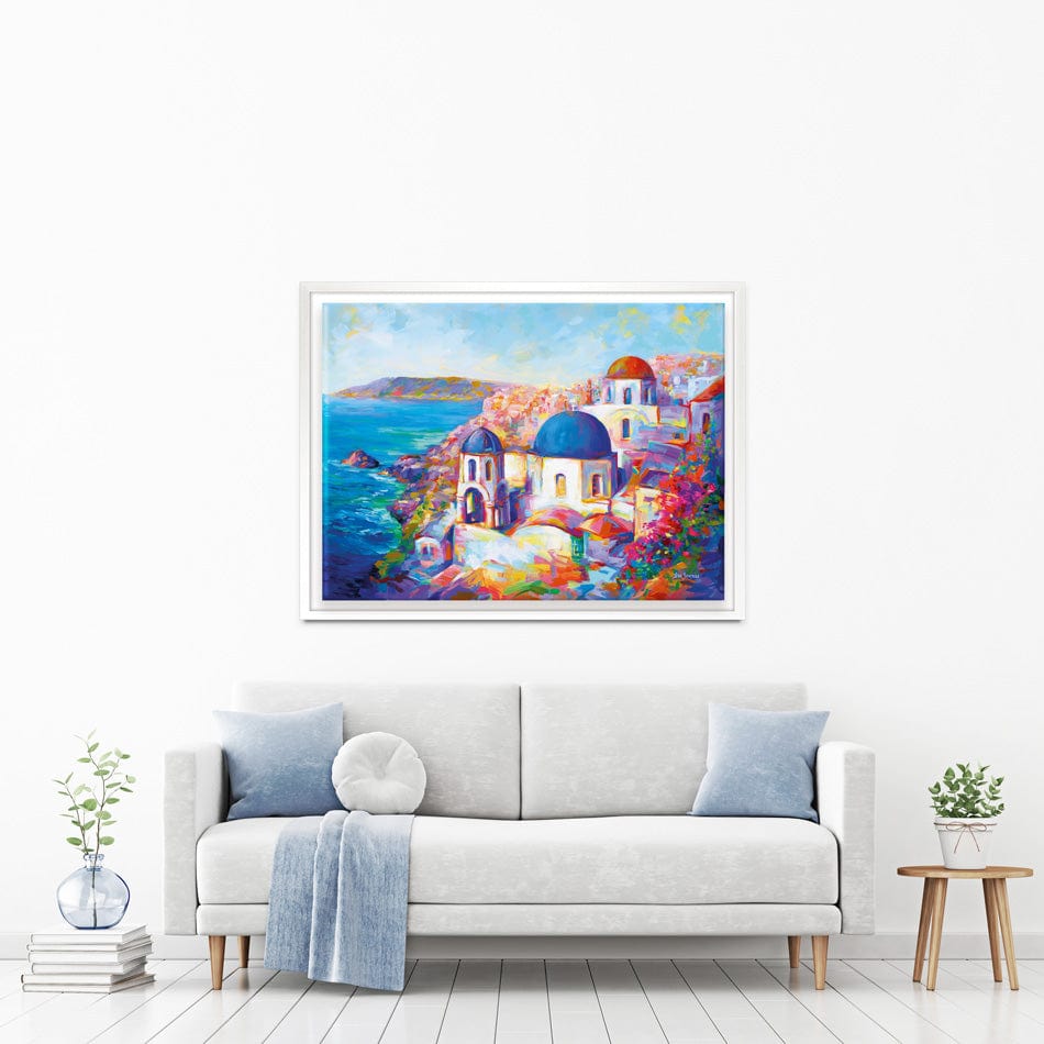 Santorini Greece Canvas Print wall art product Leon Devenice