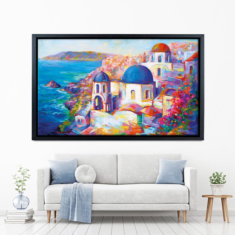 Santorini Greece Canvas Print wall art product Leon Devenice
