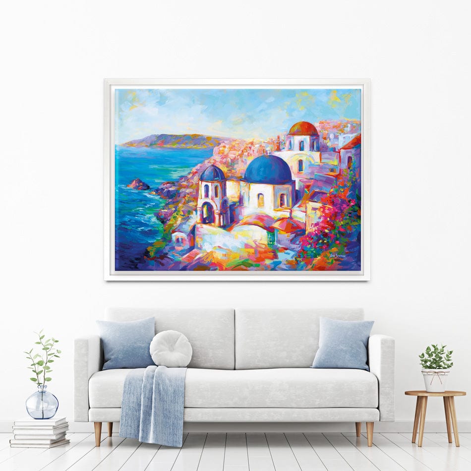 Santorini Greece Canvas Print wall art product Leon Devenice