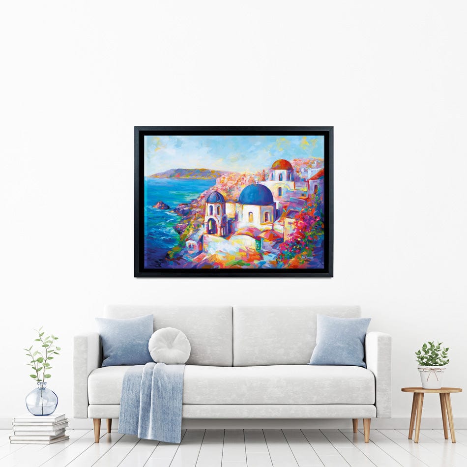 Santorini Greece Canvas Print wall art product Leon Devenice