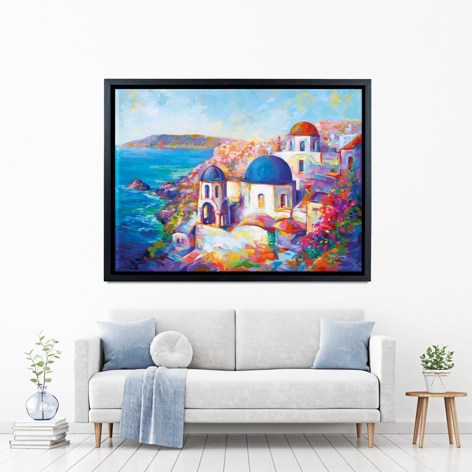 Santorini Greece Canvas Print wall art product Leon Devenice