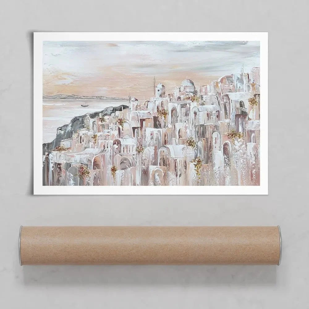 Santorini Oia Dreams Art Print Santorini Oia Dreams Art Print wall art product Isabella Karolewicz