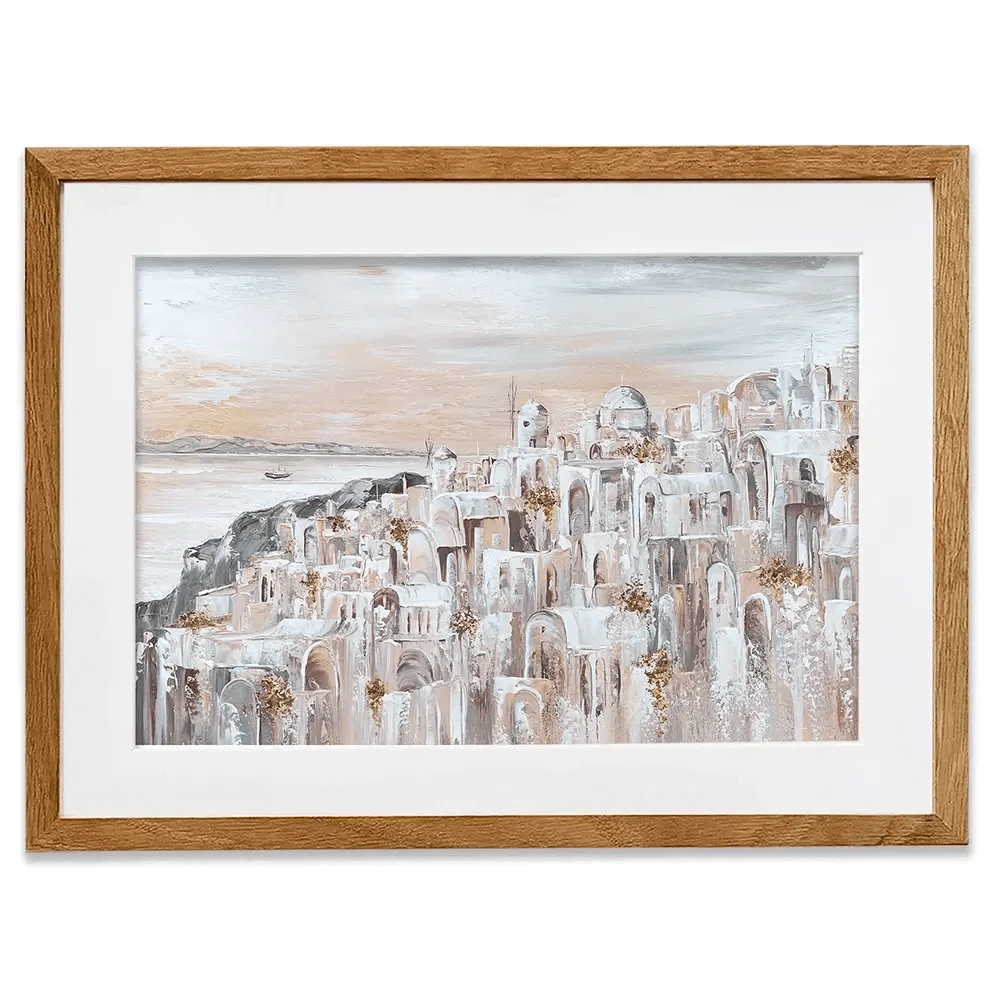Santorini Oia Dreams Framed Art Print Santorini Oia Dreams Framed Art Print wall art product Isabella Karolewicz