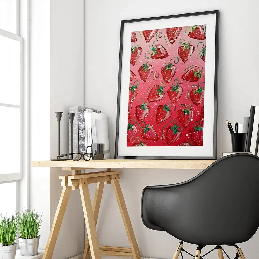 Sassy Strawberries Framed Art Print Sassy Strawberries Framed Art Print wall art product Elizabeth White