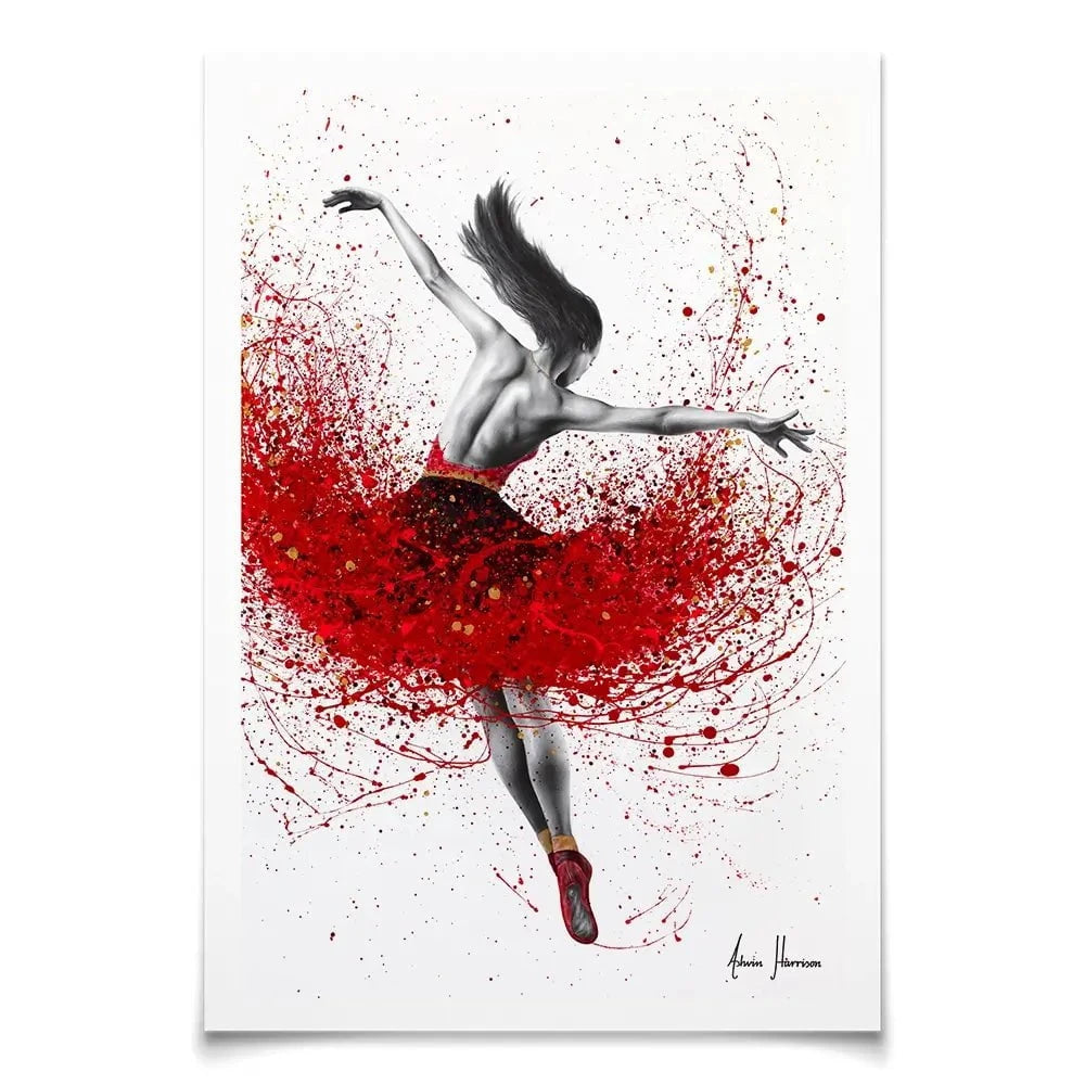 Scarlet Sensation Dance Art Print Scarlet Sensation Dance Art Print wall art product Ashvin Harrison