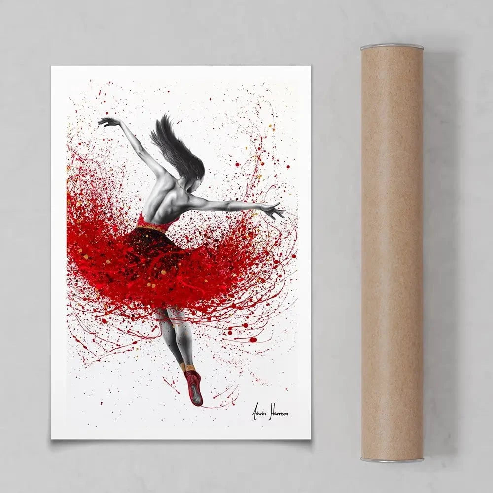 Scarlet Sensation Dance Art Print Scarlet Sensation Dance Art Print wall art product Ashvin Harrison