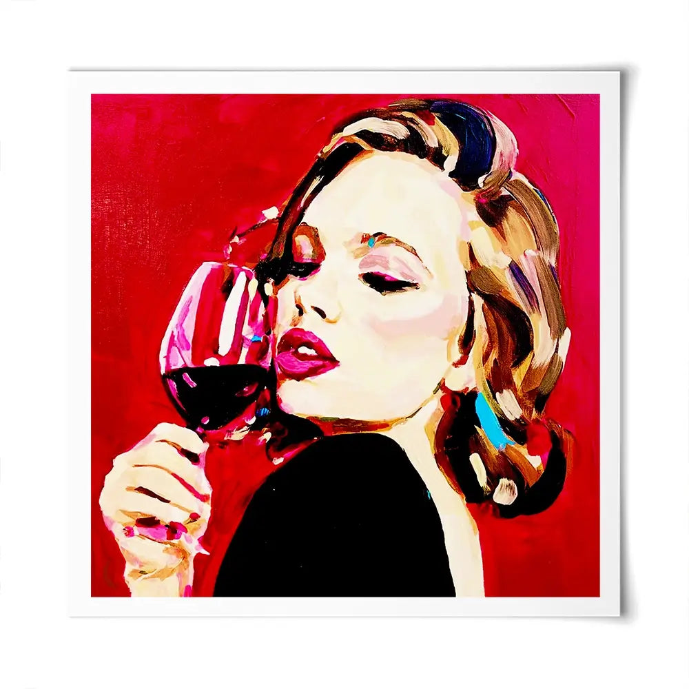 Scarlett Seduction Square Art Print Scarlett Seduction Square Art Print wall art product Juliet Stockton