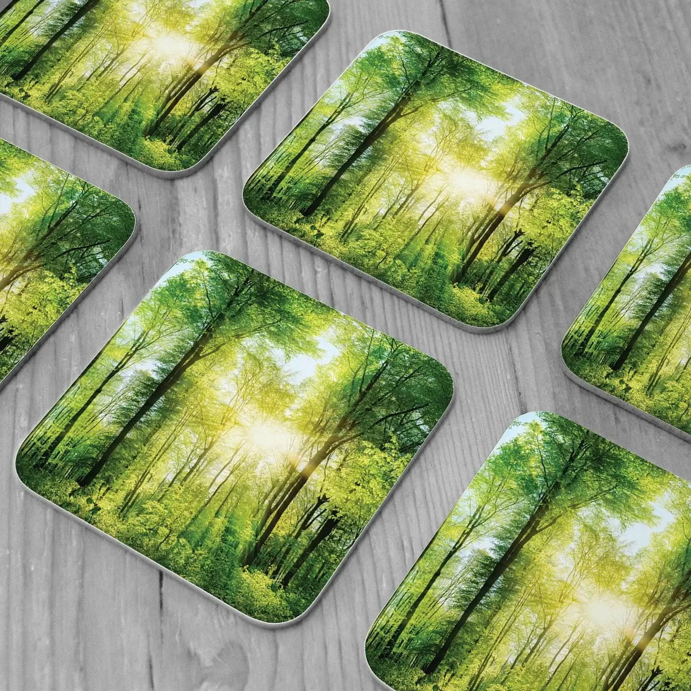 Scenic Forest Coaster Set Rainbow Soul Tree Coaster Set | Rainbow Soul Tree Art Coasters wall art product Smileus / Shutterstock