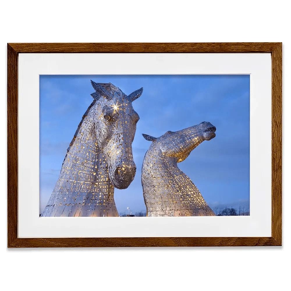 Scotland Kelpies At Night Framed Art Print Scotland Kelpies At Night Framed Art Print wall art product Gavin Ritchie / Shutterstock