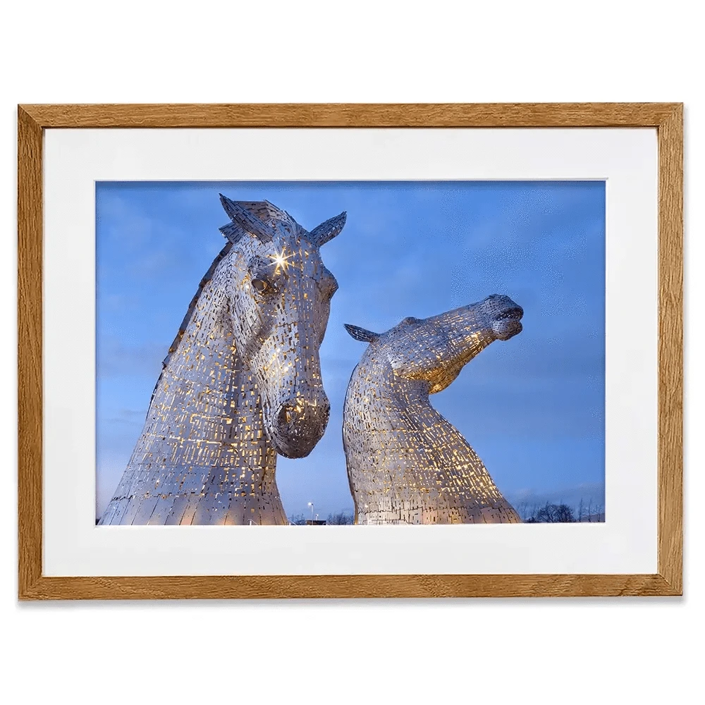Scotland Kelpies At Night Framed Art Print Scotland Kelpies At Night Framed Art Print wall art product Gavin Ritchie / Shutterstock