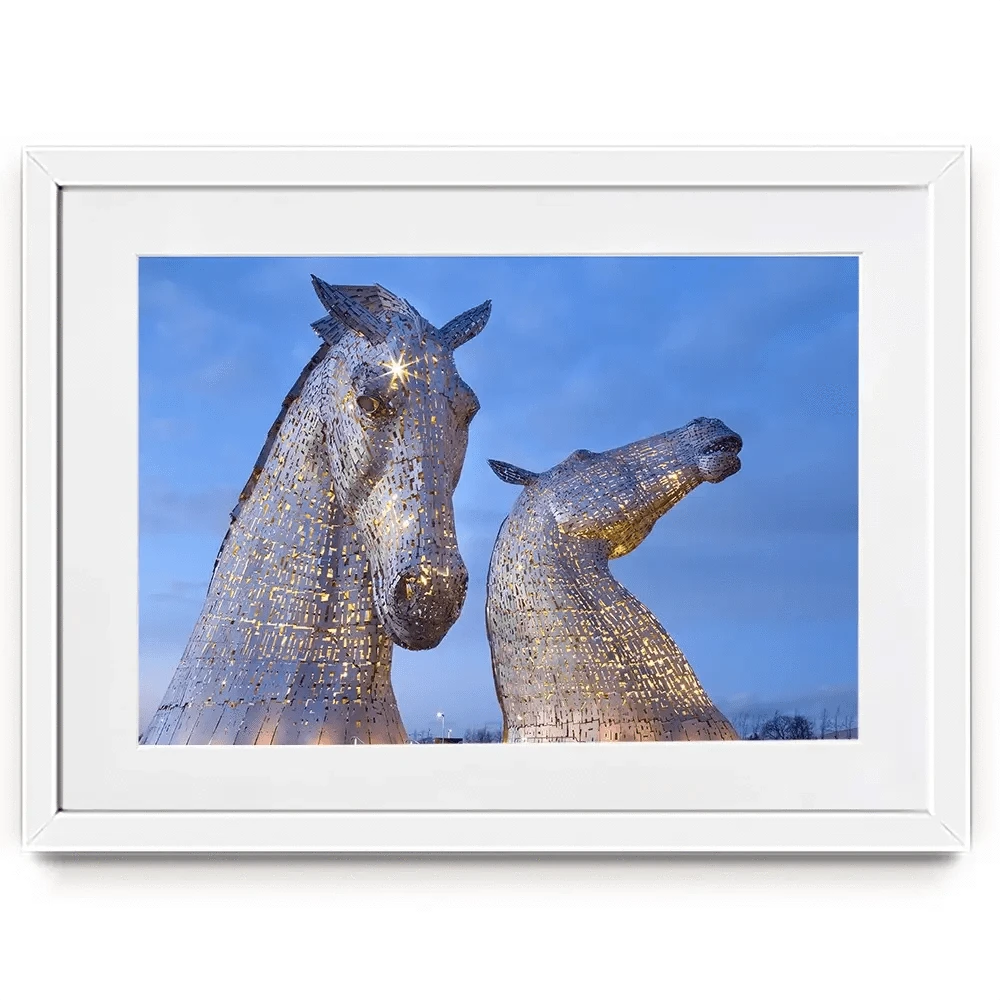 Scotland Kelpies At Night Framed Art Print Scotland Kelpies At Night Framed Art Print wall art product Gavin Ritchie / Shutterstock