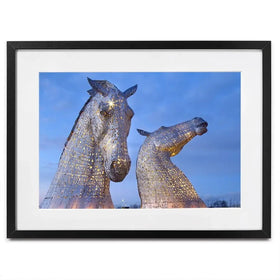 Scotland Kelpies At Night Framed Art Print Scotland Kelpies At Night Framed Art Print wall art product Gavin Ritchie / Shutterstock
