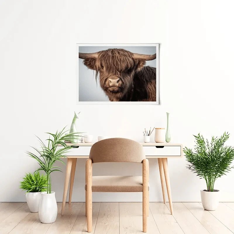 Scottish Brown Highland Cattle Art Print Scottish Brown Highland Cattle Art Print wall art product Sandro Fabris / Shutterstock